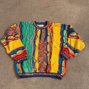 COOGI Men's Sweater with Vibrant Multicolor Design